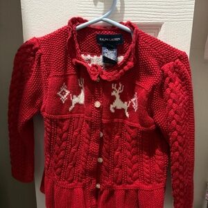 Ralph Lauren Kids Red Knit Cardigan